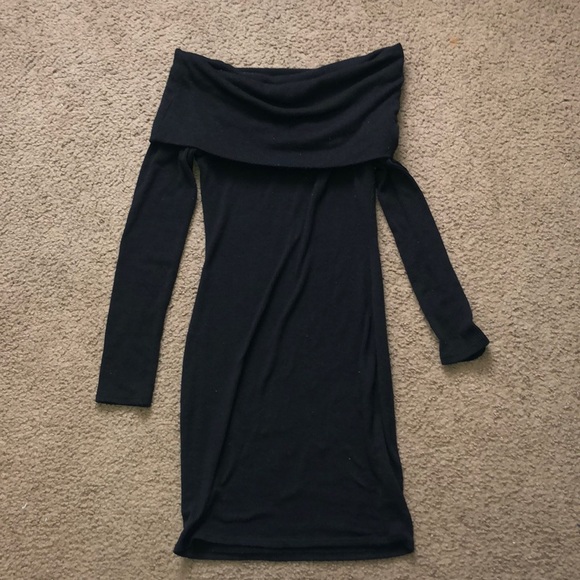 A+ Ellen Dresses & Skirts - Black off the shoulder long sleeve dress
